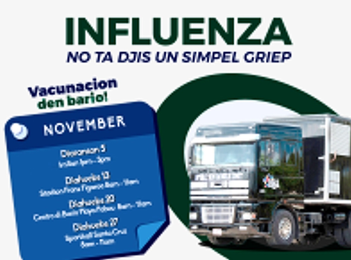 Vacuna di Influenza ta disponibel den Bario