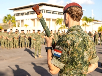 E Compania di Ehercito di Ministerio di Defensa den Region Caribe a haci su rotacion