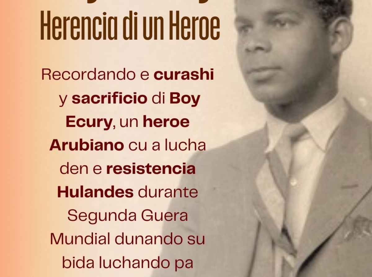 Boy Ecury ta simbolisa tur heroe Arubiano cu a bringa pa libertad