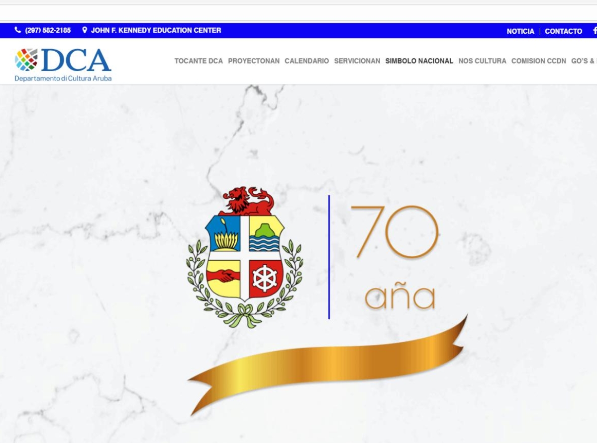 Departamento di Cultura a lansa material educativo pa conmemora 70 aña di nos Escudo