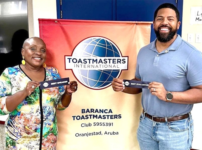 Baranca Toastmasters Club ta invita Comunidad na su Open House di Diasabra awo
