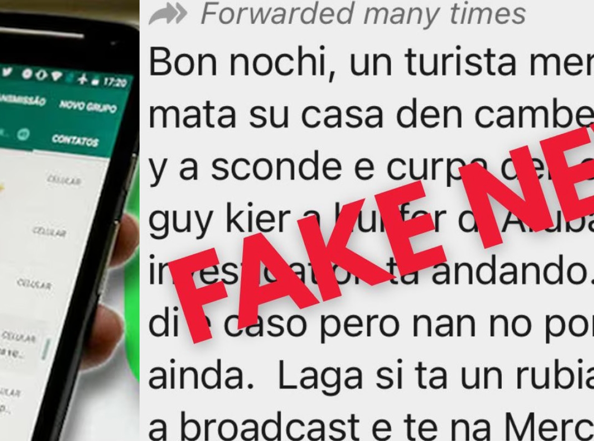 Noticia di supuesto crimen na un Hotel local no ta cuadra cu berdad
