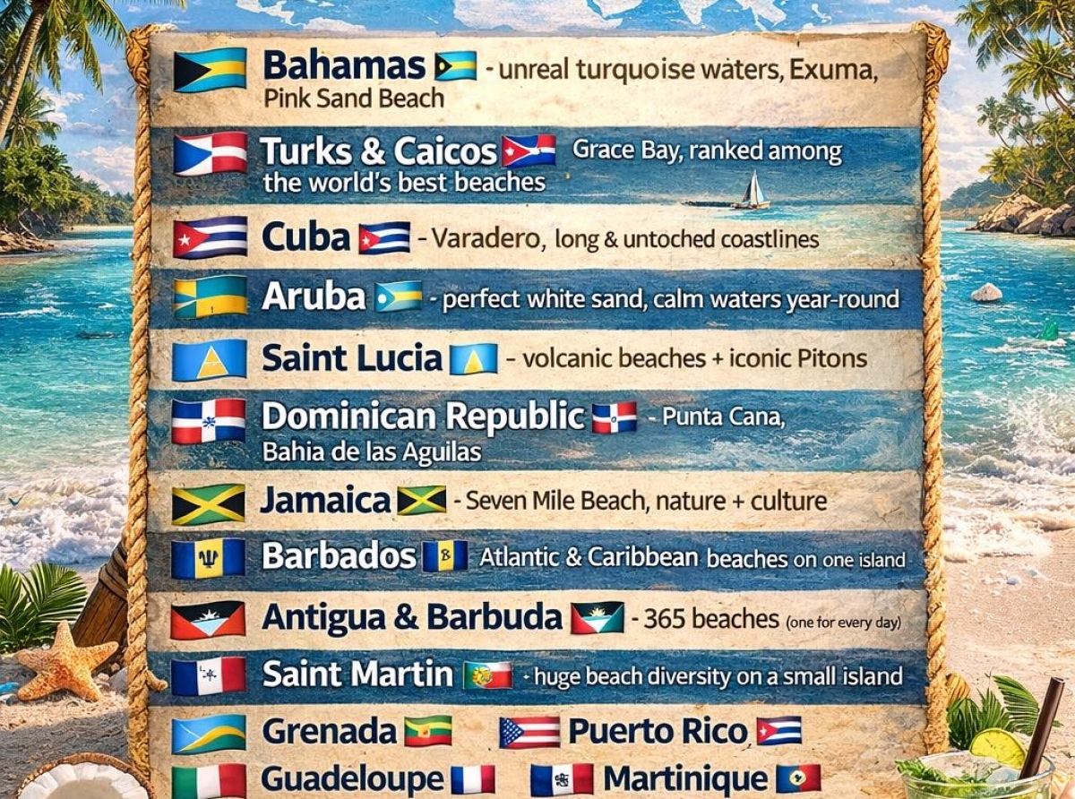 Aruba un biaha mas ta destaca den un contenido viral di beach den Caribe riba social media