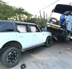 Accident fuerte entre dos vehiculo y un boto a finaliza den maltrato