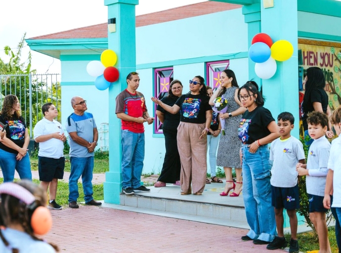 Ministro Gerlien Croes cu bishita fructifero na Scol Basico Dornasol