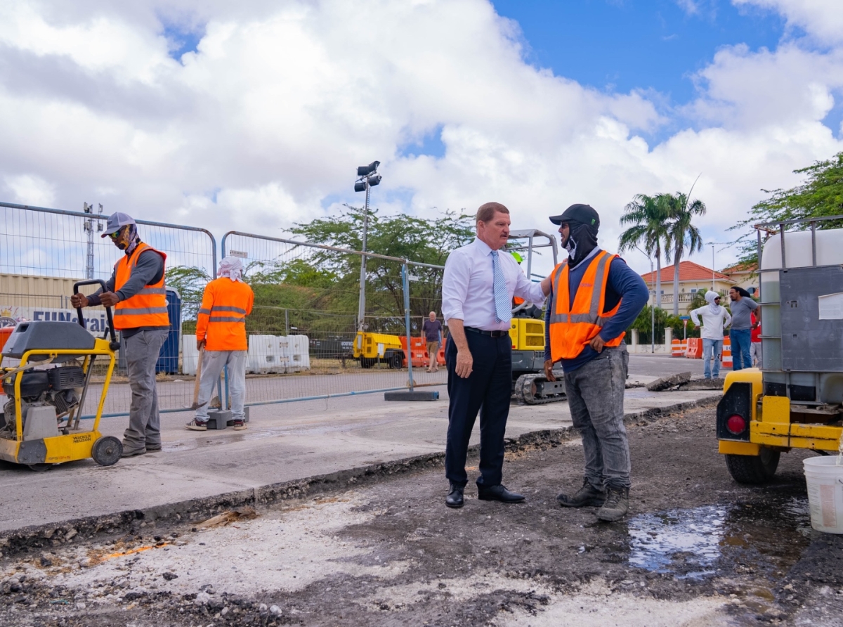 Ta forma parti di proyecto di embeyecimento y reforestacion di Oranjestad