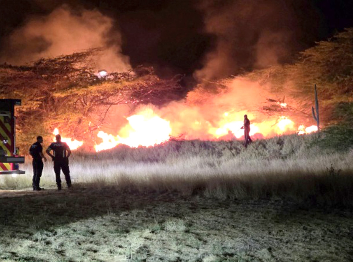 Accion pa combati candela grandi den Parke Curason na Jaburibari