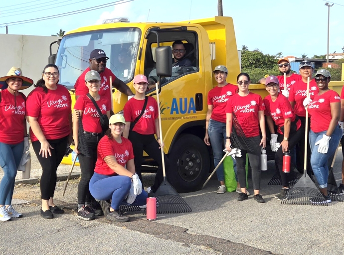 Aeropuerto a bay yuda cu boluntarionan pa proteha Shoco di Aruba