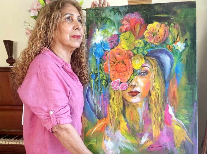 Artista Lucia Lacle ta presenta su exposicion 'Soul Expresion' na Biblioteca
