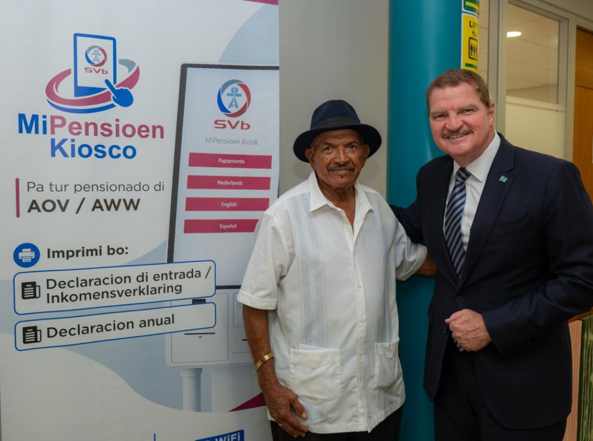 SVb a inaugura kiosk di servicio na MFA Noord