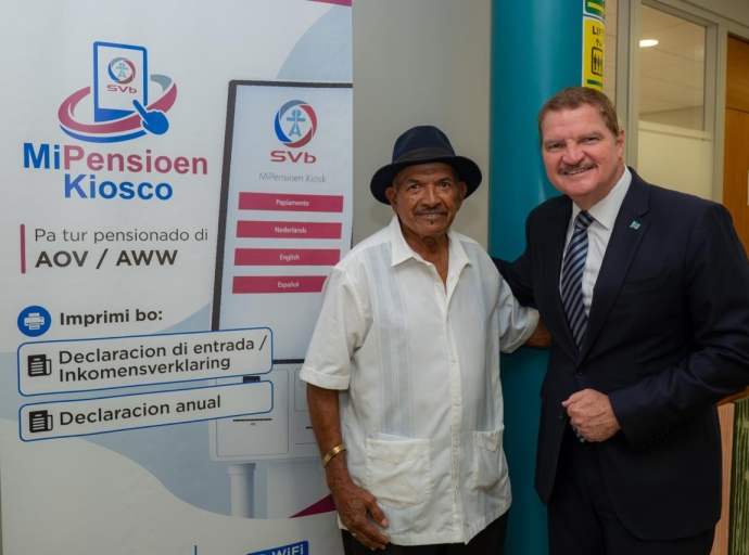 SVb a inaugura kiosk di servicio na MFA Noord