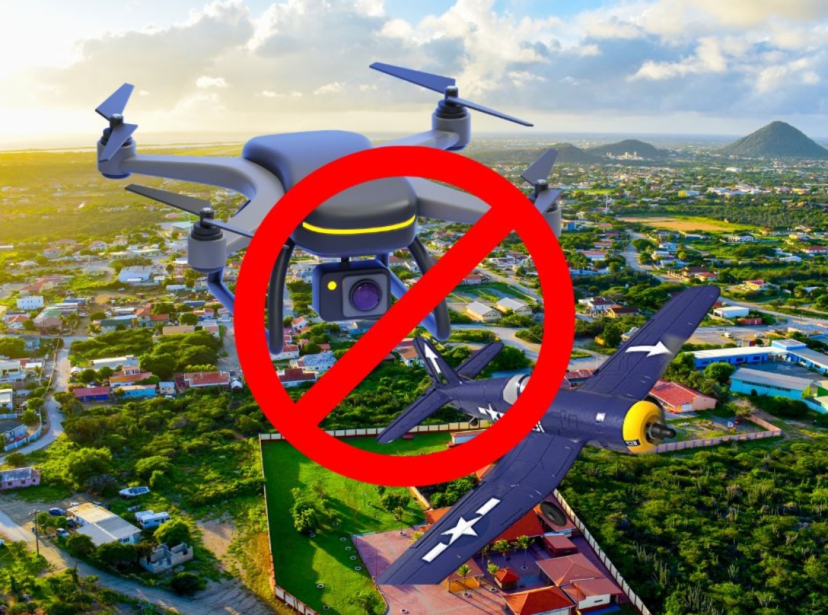 Ta prohibi uzo di drones of cualkier sorto di aeronave riba pais Aruba di 17 pa 18 di  maart 2026