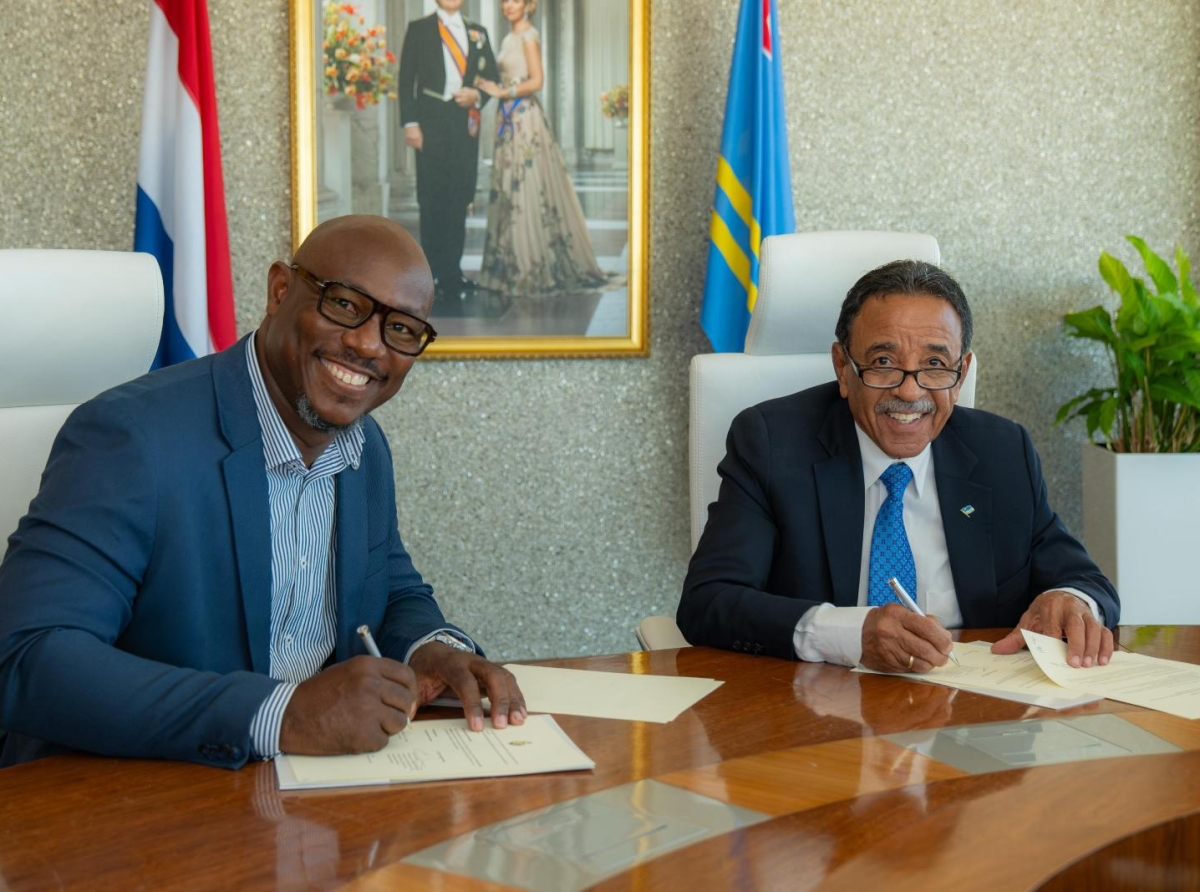 Aruba y St. Maarten a firma LOI pa fortalece colaboracion di kadaster
