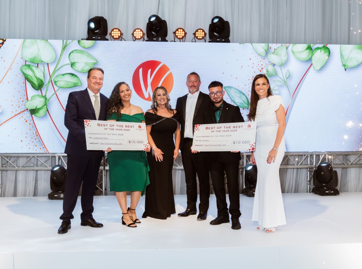 Felipe Hill y Lorraine Daal a bira e miho empleadonan di Wind Creek Aruba