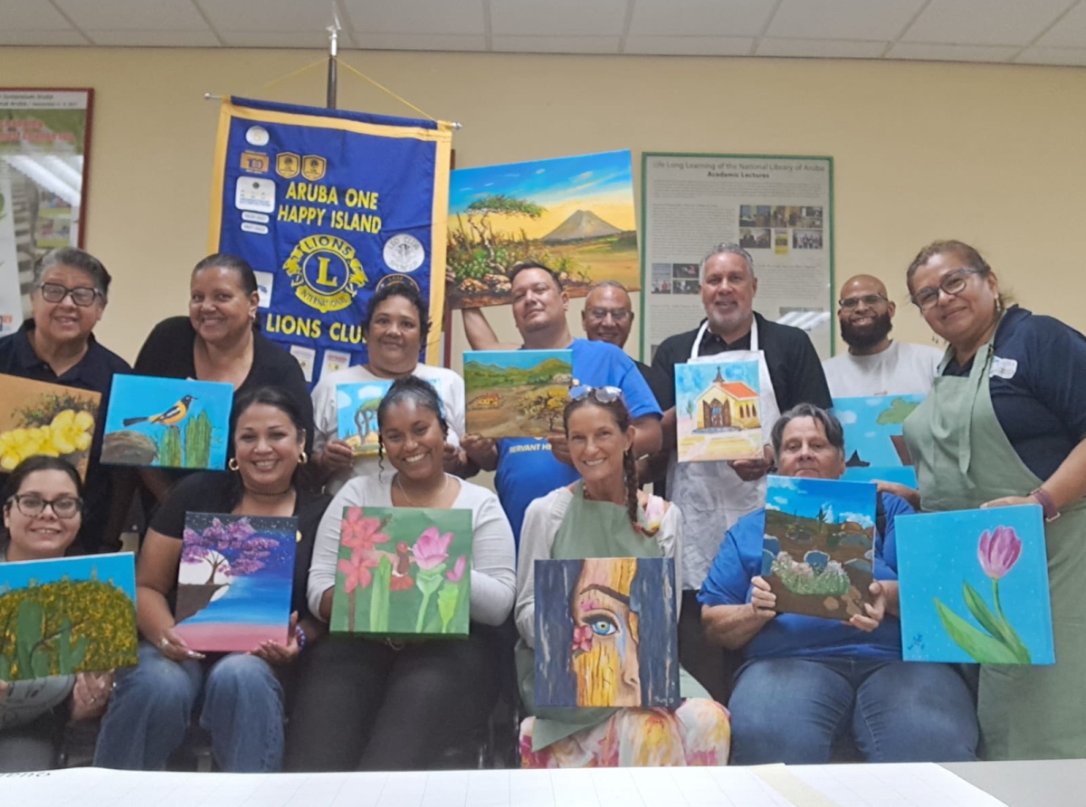 Exitoso nochi di arte a resulta den 15 bunita obra mahestuoso pa subasta na Miami pa recauda fondo pa LCIF