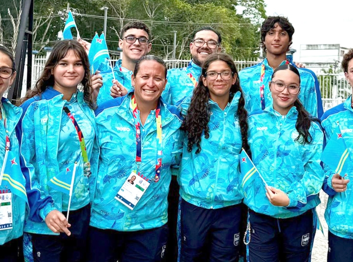 Team Aruba tabata prepara pa ceremonia di inauguracion Panama