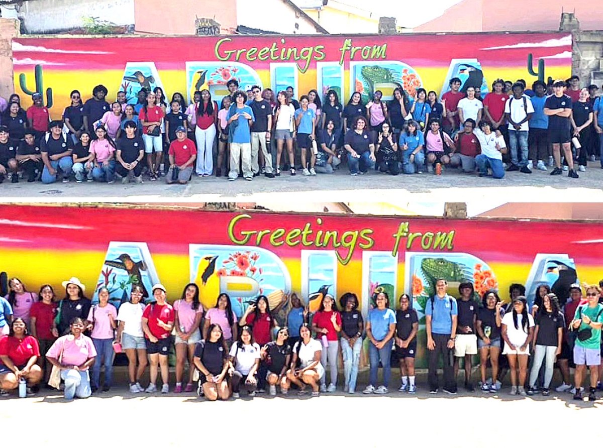 Varios studiante di Colegio Arubano a conoce Aruba mas di cerca