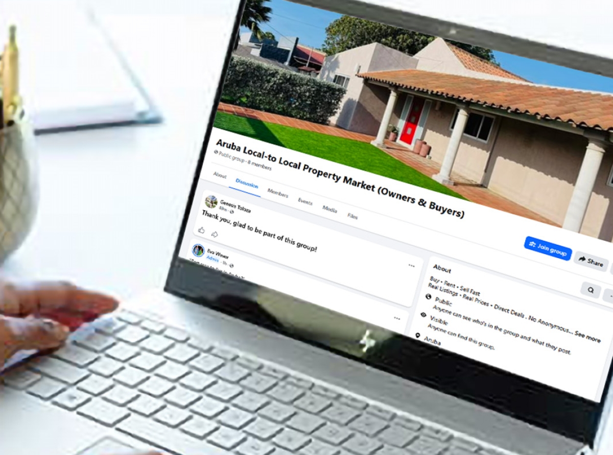 Aruba a haya un FB Page pa comunidad bende of busca cas pa cumpra of huur