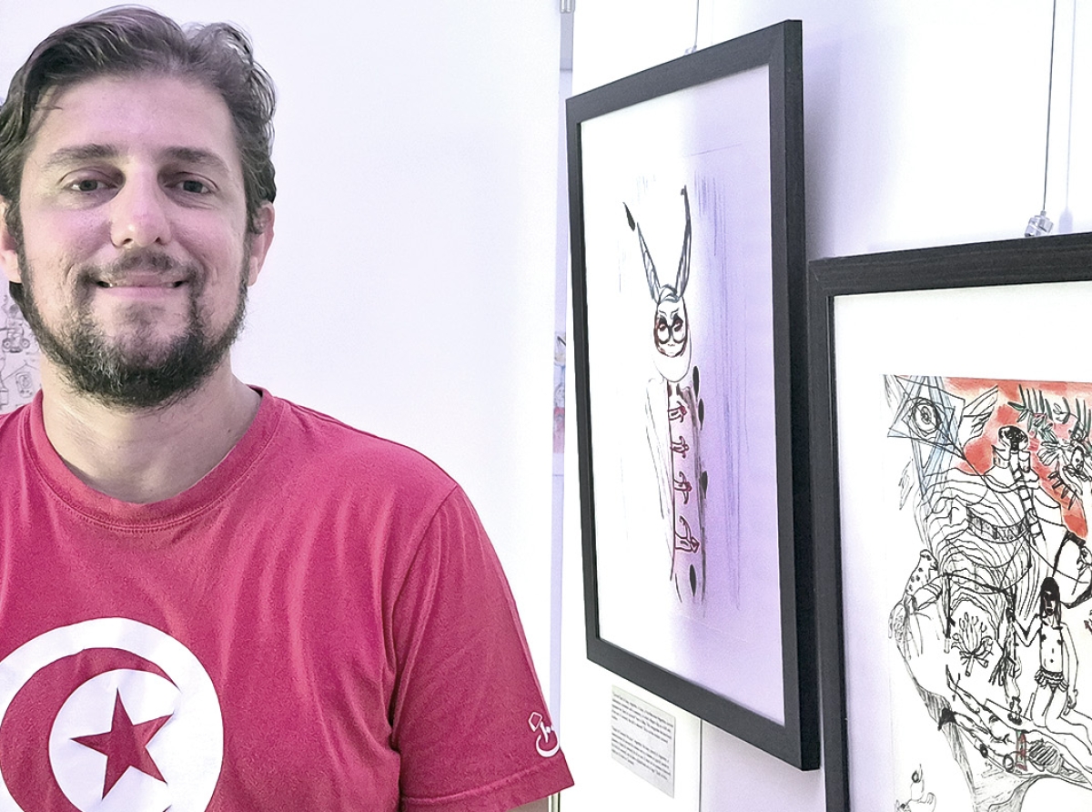 Awe tin apertura di Exposicion di artista Arturo Desimone