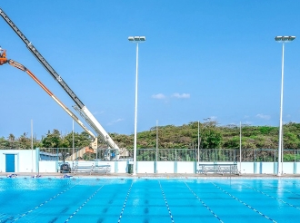 Prome 3 palo di luz a wordo instala na Piscina Olimpico Roly Bisslik