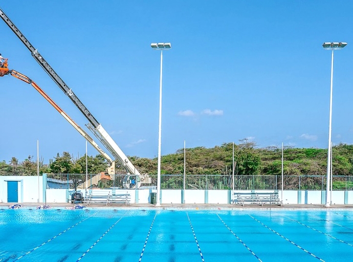 Prome 3 palo di luz a wordo instala na Piscina Olimpico Roly Bisslik