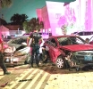 Cuatro herido den accident pisa riba Henny Eman Boulevard