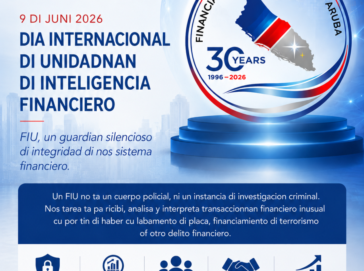 Dia 9 di juni 2026 a conmemora Dia internacional di Unidadnan di Inteligencia Financiero