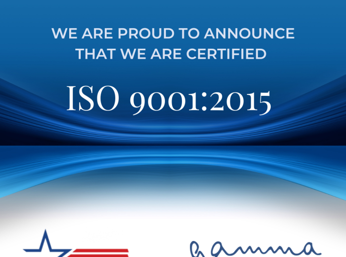 Gamma IT Solutions ta wordo acredita cu ISO 9001: 2015 Quality Management System Certification