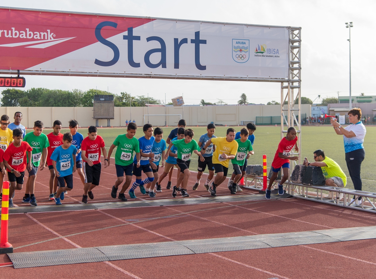 IBiSA Kids run & Olympic Day Celebration ta bek den Stadion