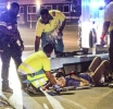 Peaton seriamente herida ora a cruza caya dilanti un motorcycle