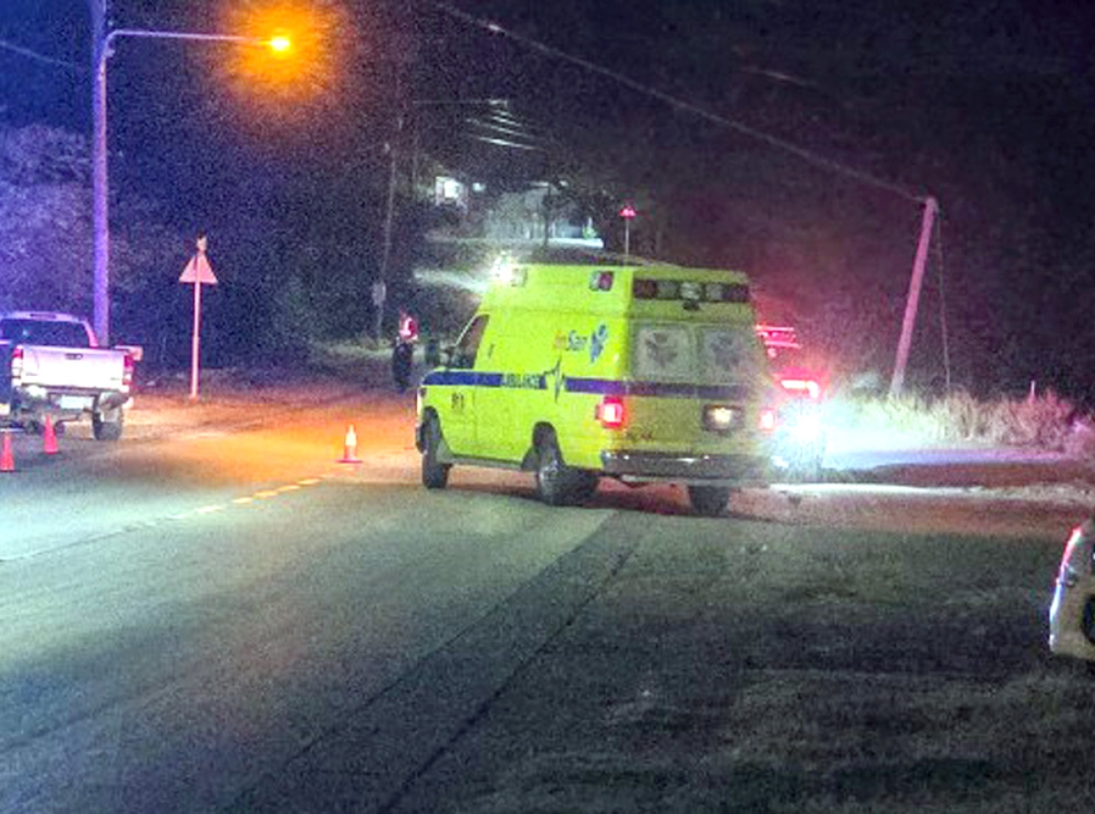 Accident cu herido riba caminda di Santa Cruz