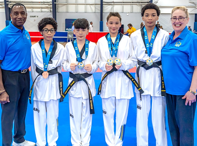 Taekwondo Team Aruba a logra 5 Medaya na Sunshine State Games.