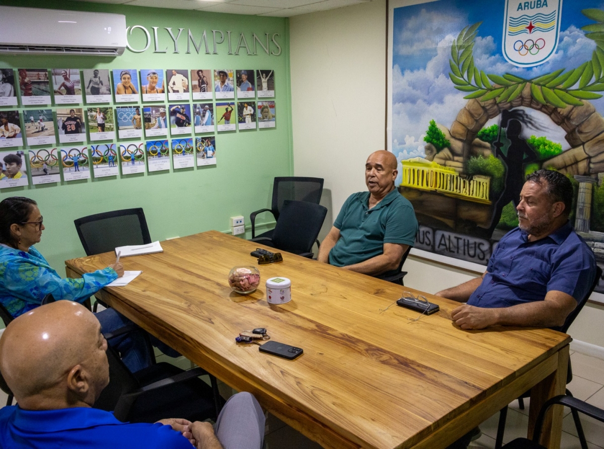 Comite Olimpico a reuni cu miembronan di directiva di  Aruba Basketball Bond