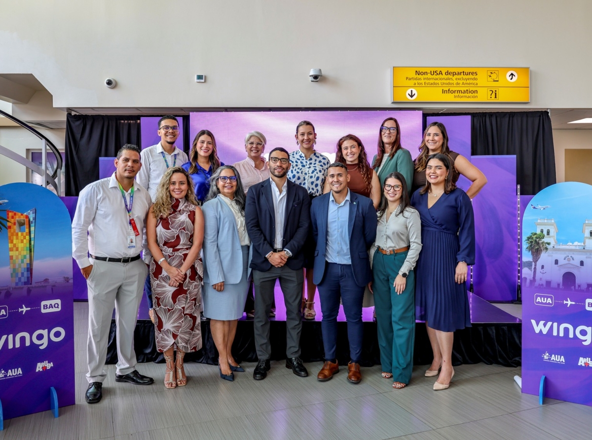 Inauguracion oficial di e ruta directo nobo di Wingo entre Barranquilla y Aruba