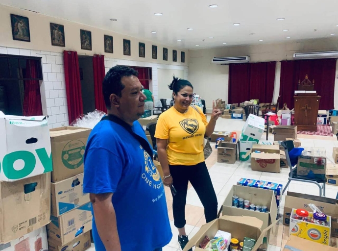 Aruba One Happy Island Lions Club ta uni forsa cu Parokia Cristo Rey pa yuda victimanan di teremoto na Venezuela
