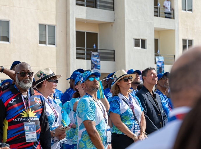 Presidente di COA a bishita villa di atletanan di Aruba na Santo Domingo