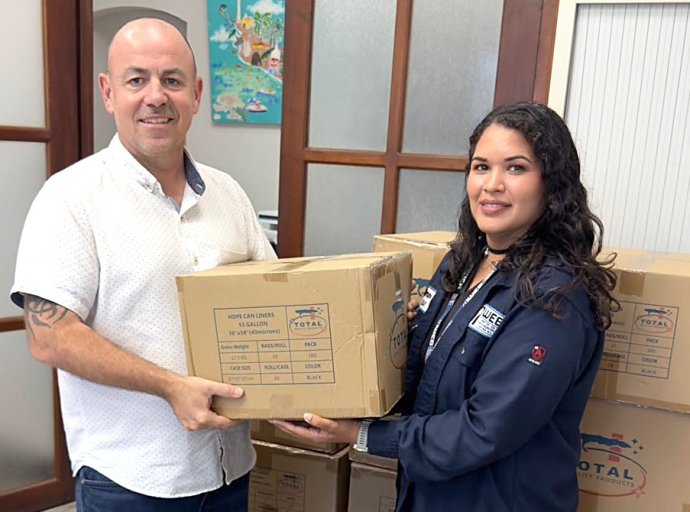 WEB Aruba NV tambe a yuda cu material pa Dia Nacional pa Cuida Aruba