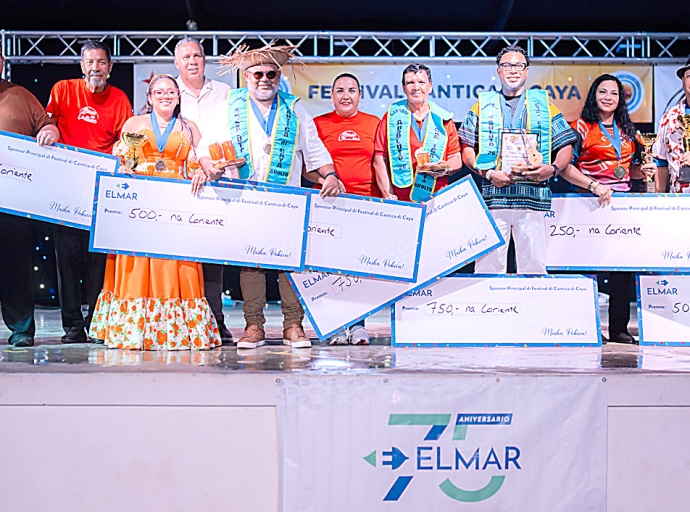 Elmar ta felicita tur ganador y agrupacion di Festival Cantica di Caya 2026