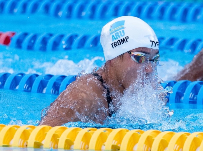 Diaranson tabata un mainta fuerte pa atletanan di Aruba den natacion na Santo Domingo 2026