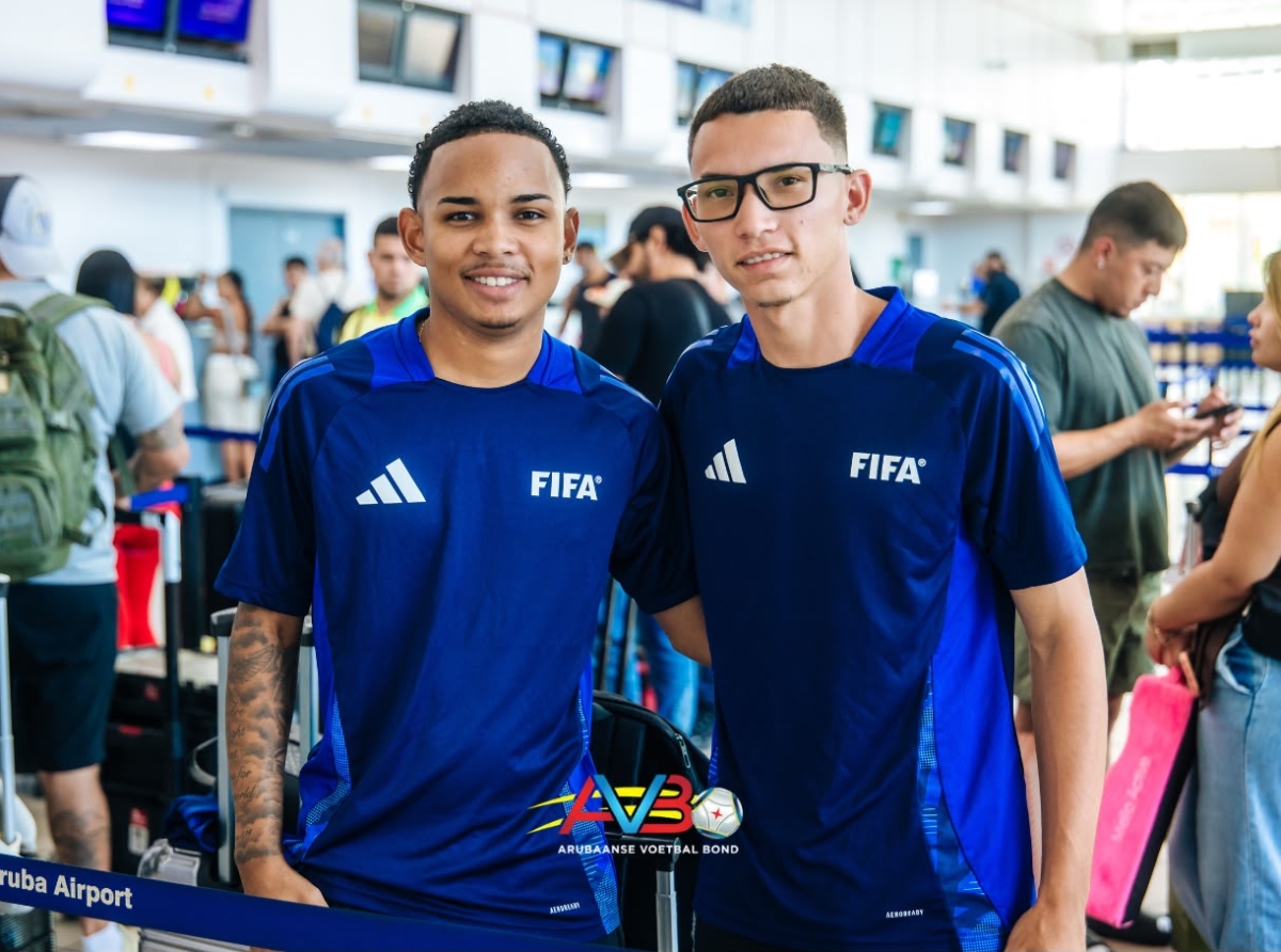 Terrence Tromp y Darvin Haseth na caminda pa CFU U-14 Challenge Series 2026