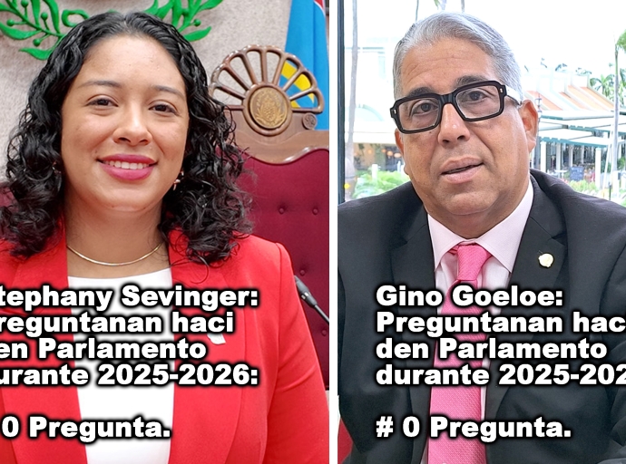 Tanto Stephany Sevinger y Gino Goeloe a haci 0,00 pregunta den un aña di trabao