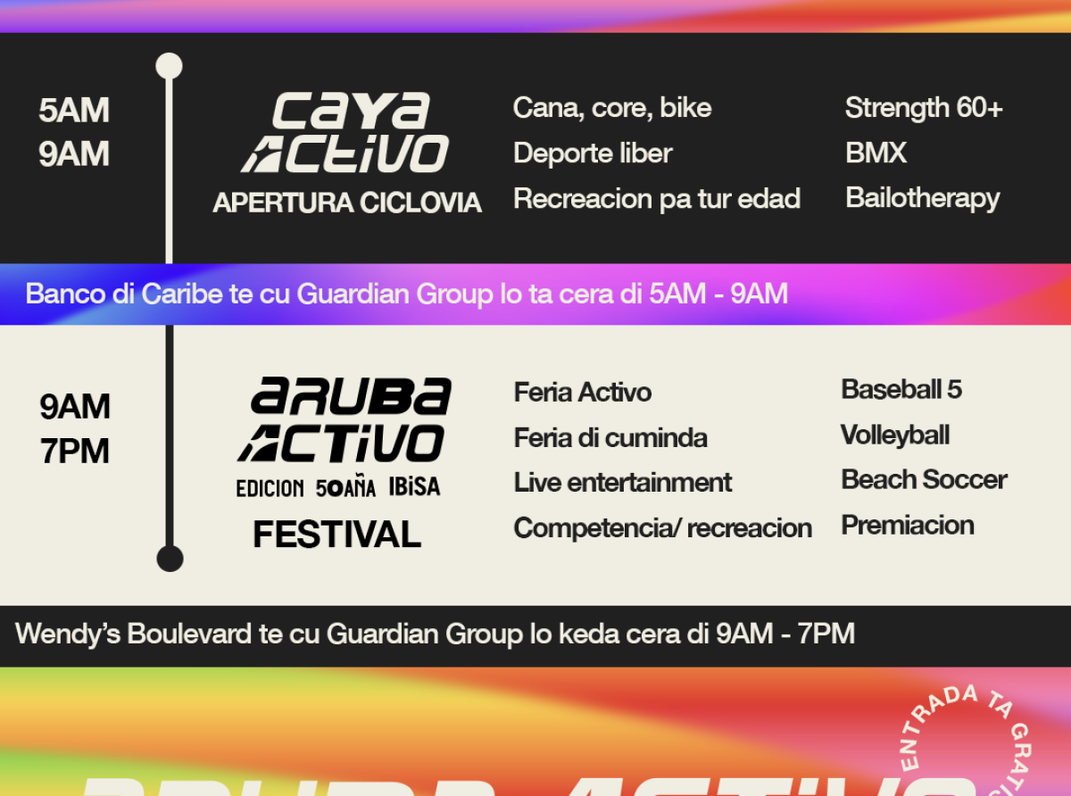 Aruba Activo ta priminti un dia inolvidabel yen di actividad y deporte