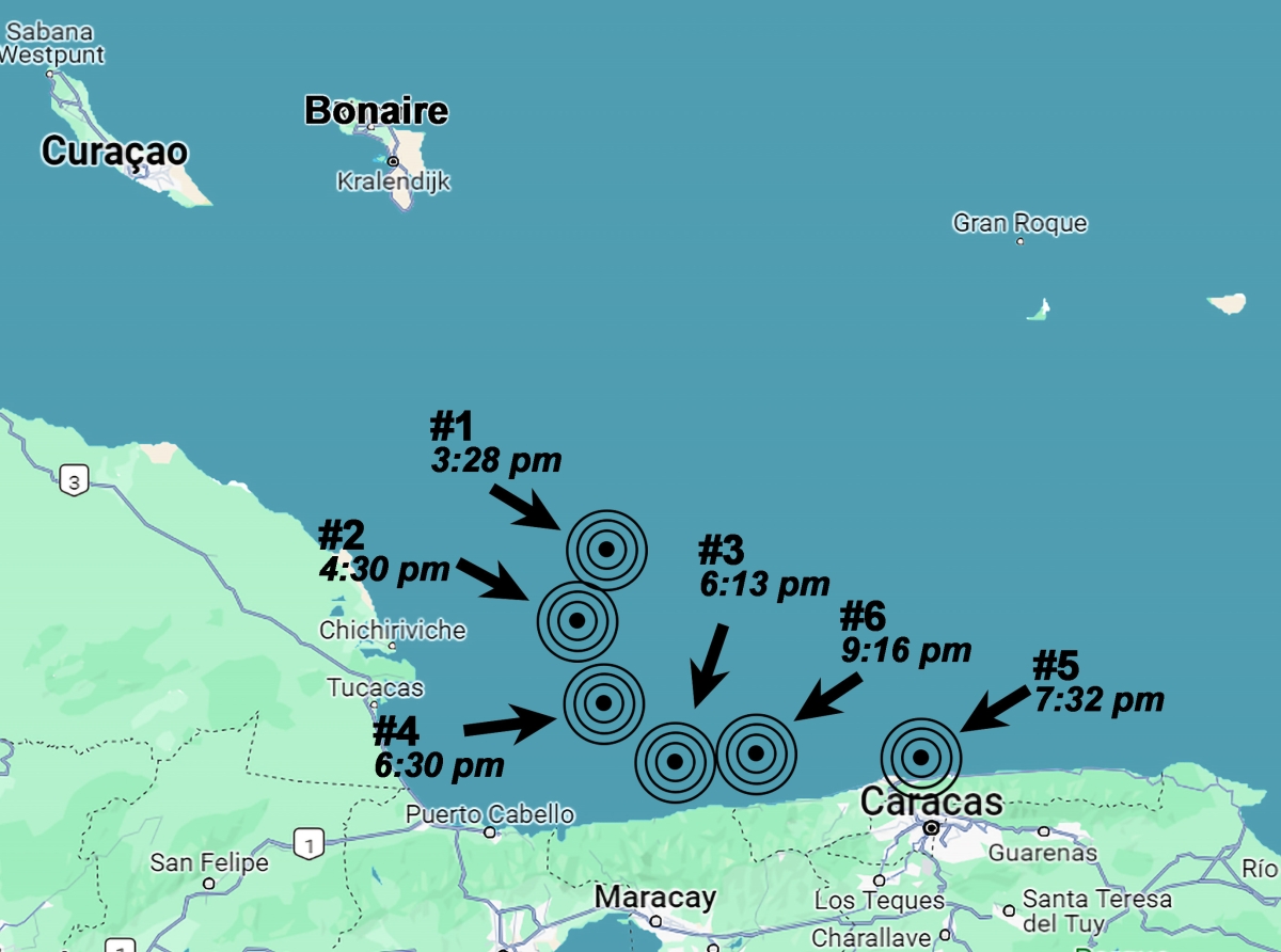 Diamars atardi a registra seis temblor chikito den lama Zuidoost di Bonaire