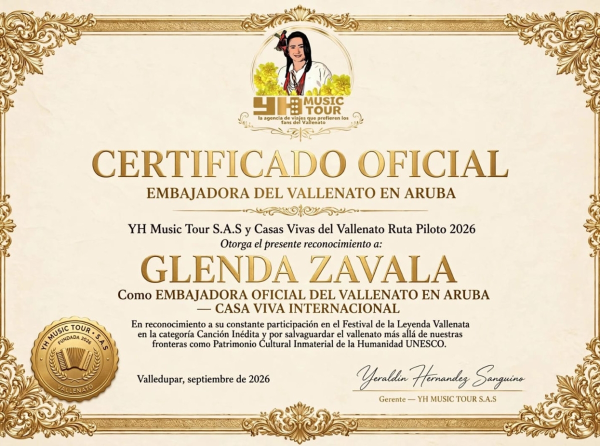 Cas di Glenda Zavala Maudro a bira prome Cas Viviente di Vallenato na Aruba